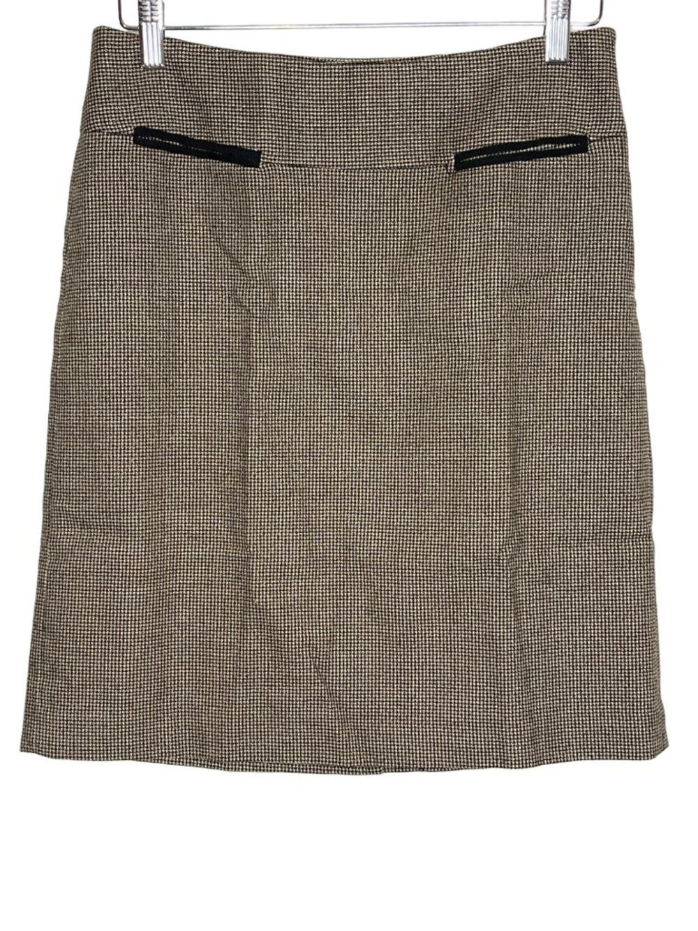 Loft Plaid Pencil Skirt Women’s Size 4 Brown Black Straight Career Work